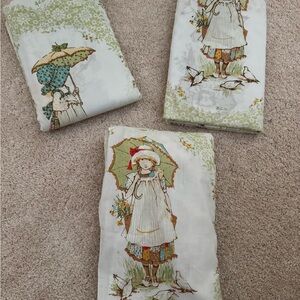 Vintage Holly Hobbie Sheet Set with extra sheet